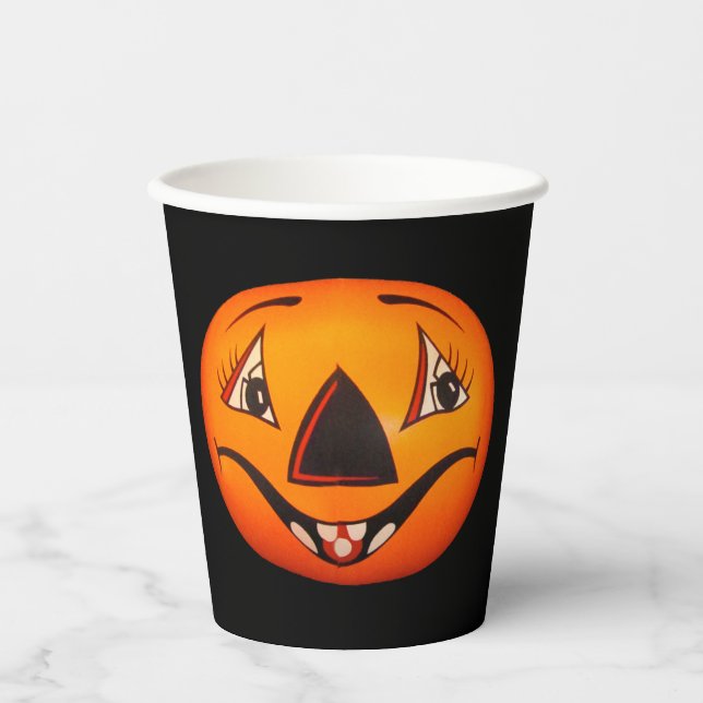 Happy Jack O’ Lantern Halloween Pappbecher (Vorderseite)