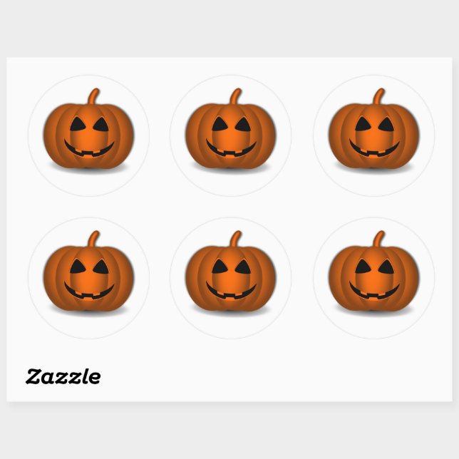 Happy Jack o' Lantern Halloween Sticker (Blatt)