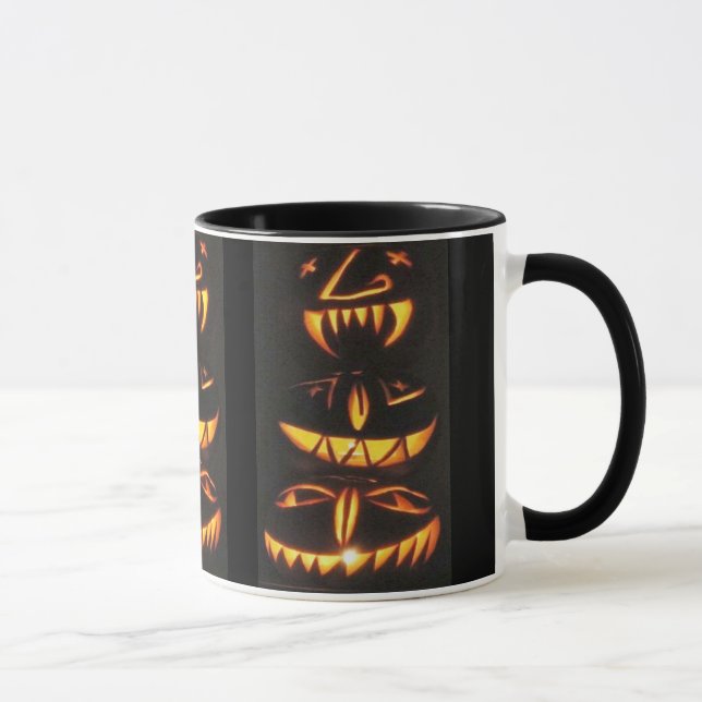 Happy Jack o'Lantern Faces Tasse (Rechts)