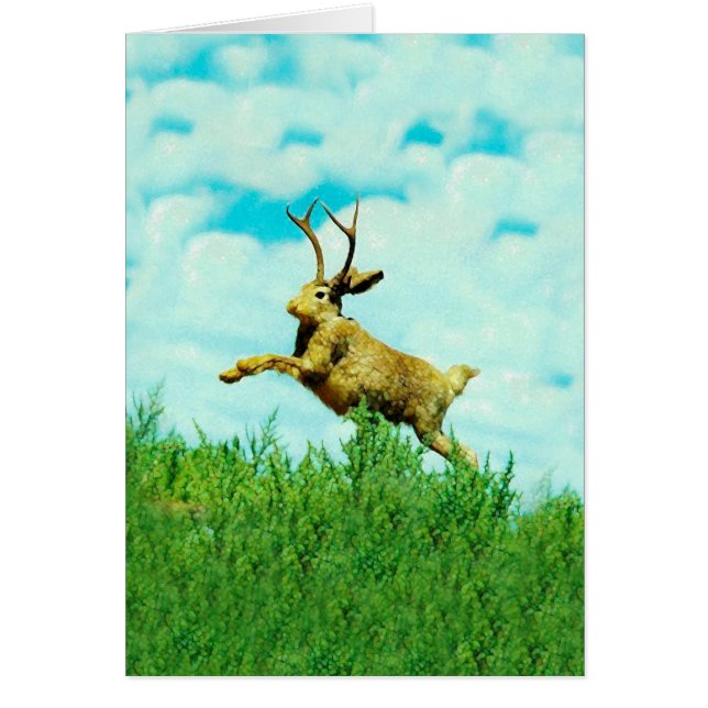 Happy Jackalope Card (Vorne)