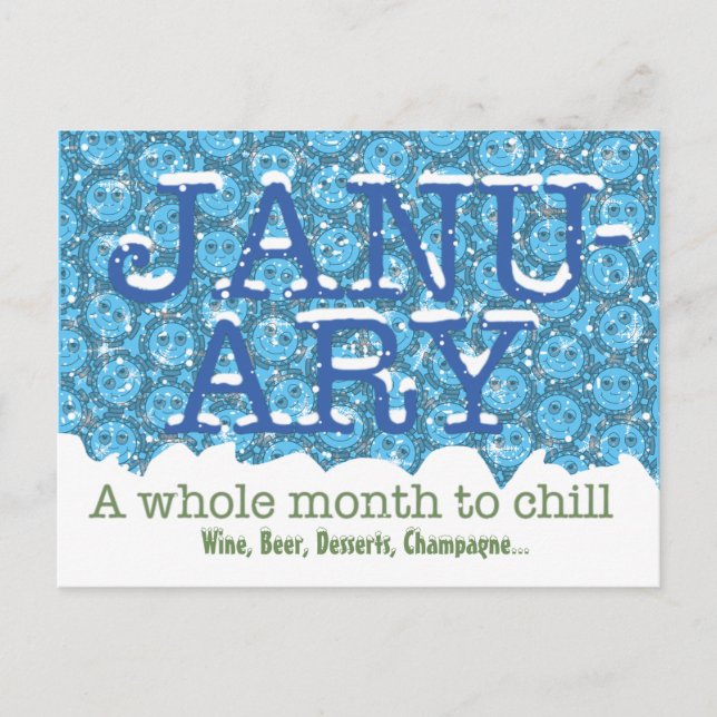 HAPPY JANUARY MONTH by Slipperywindow Postkarte (Vorderseite)