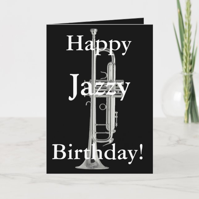 Happy Jazzy Birthday Card Karte (Vorderseite)
