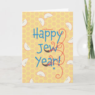 Happy Jew Year Rosh Hashanah Feiertagskarte