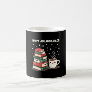 Happy Jolabokaflod Familienfeier Geschenk Kaffeetasse