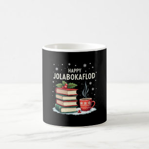 Happy Jolabokaflod Familienfeier Geschenk Kaffeetasse
