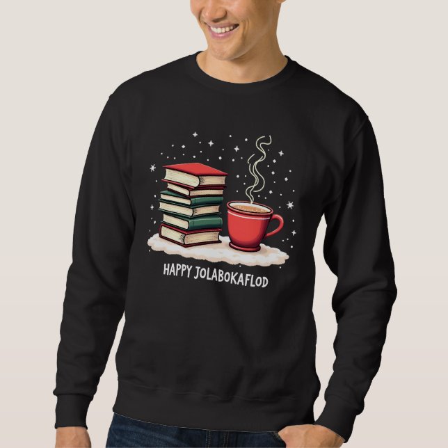 Happy Jolabokaflod Familienfeier Geschenk Sweatshirt (Vorderseite)