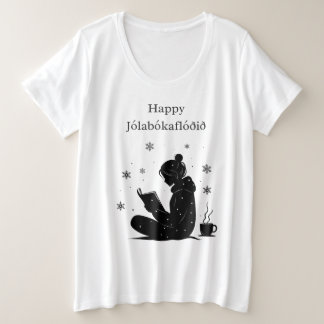Happy Jolabokaflod - Isländisch Book Flood Gift Große Größe T-Shirt