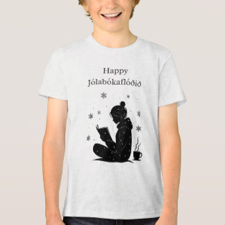 Happy Jolabokaflod - Isländisch Book Flood Gift Tri-Blend Shirt