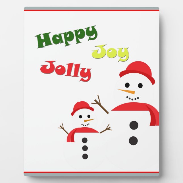 Happy Jolly Joy Fotoplatte (Vorderseite)