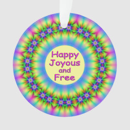 Happy, Joyous and Free Mandala Ornament