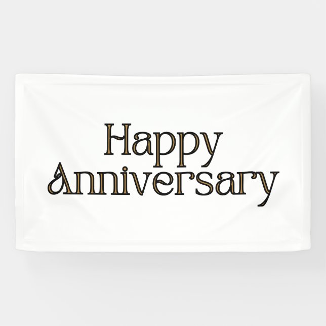 Happy Jubiläum 3x5 Vinyl Banner (Horizontal)