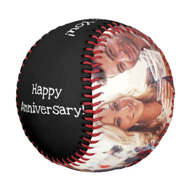 Happy Jubiläum Best Husband Ever Foto Black Baseball (Schrägansicht)
