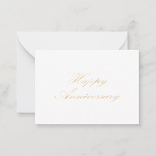 Happy Jubiläum Gold Schriftart Skript weiß Mitteilungskarte