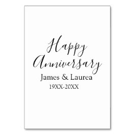 Happy Jubiläum Hochzeitstag Jahr einfache mi Tischnummer