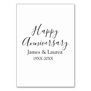 Happy Jubiläum Hochzeitstag Jahr einfache mi Tischnummer