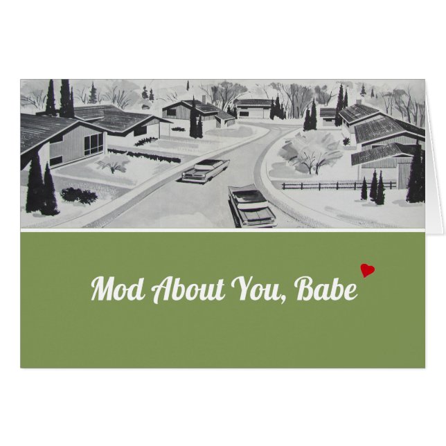 Happy Jubiläum Husband Mitte des Jahrhunderts Mode (Vorderseite (Horizontal))