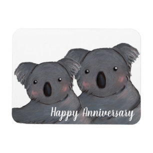 Happy Jubiläum koala Ehemann & Ehefrau Magnet