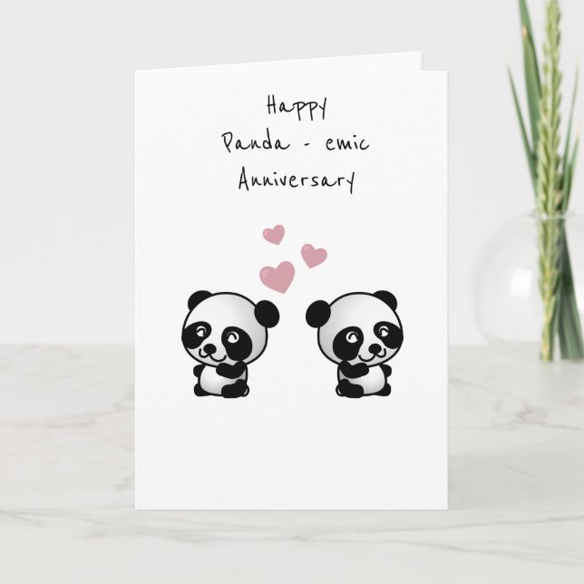 Happy Jubiläumskarte lustigen Pun Pandemic Liebe S Karte (Vorderseite)