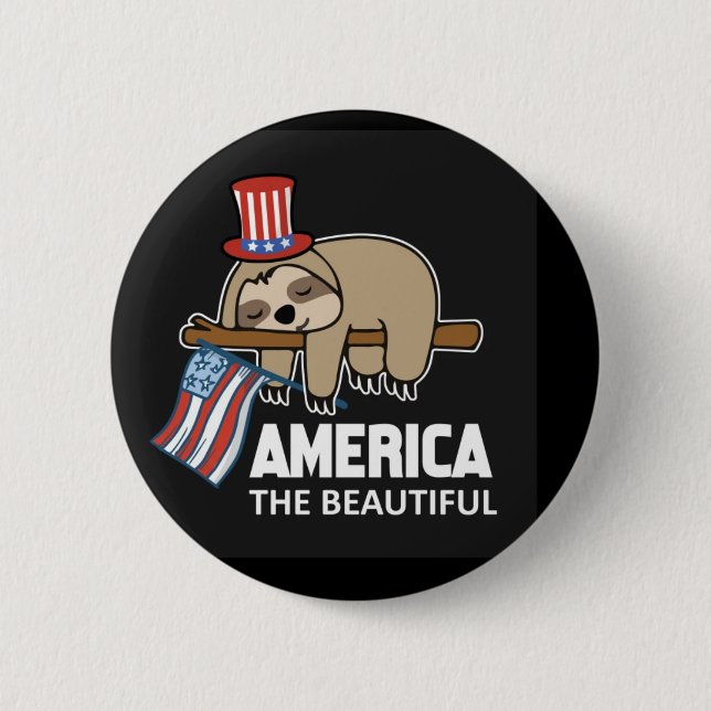 Happy July 4 Button (Vorderseite)