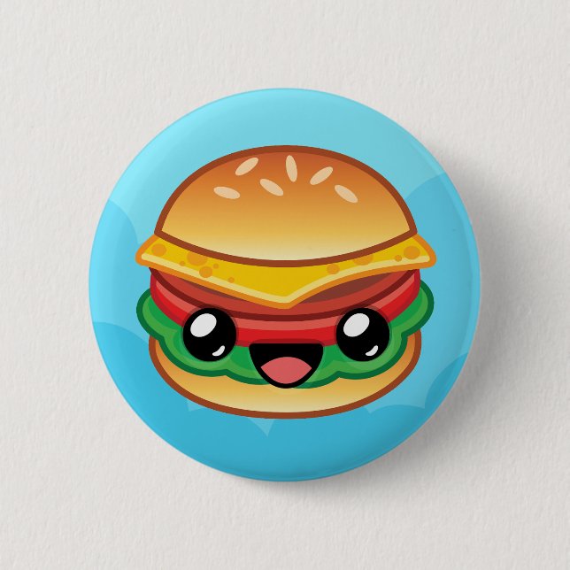 Happy Jump Burger Button (Vorderseite)