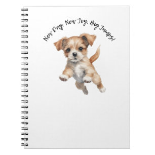 Happy Jumping Dog Art - New Day Posift Notizblock