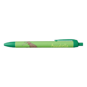 Happy Jumping Kiwi mit Bug-Krawatte Cartoon Design Kugelschreiber