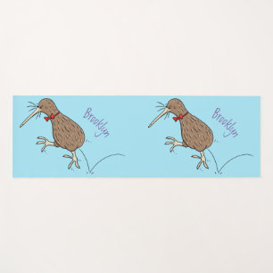 Happy Jumping Kiwi mit Bug-Krawatte Cartoon Design Yogamatte