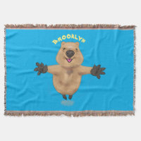Happy Jumping Quokka Cartoon Design