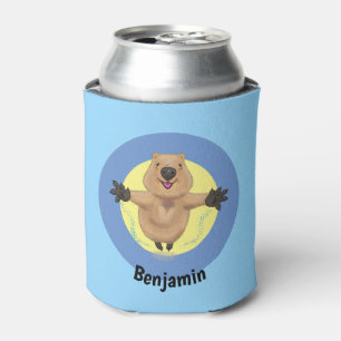 Happy Jumping Quokka Cartoon Design Dosenkühler