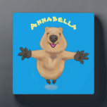 Happy Jumping Quokka Cartoon Design Fotoplatte<br><div class="desc">Für Quokka-Liebhaber! Dieses glückliche Quokka springt Cartoon Design und ist ein großer Spaß.</div>