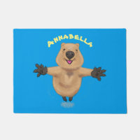 Happy Jumping Quokka Cartoon Design