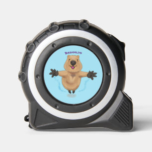Happy Jumping Quokka Cartoon Design Maßband