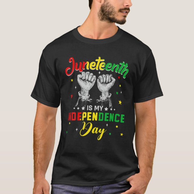 Happy Juneteenth Black Pride Retro Schwarze Geschi T-Shirt (Vorderseite)