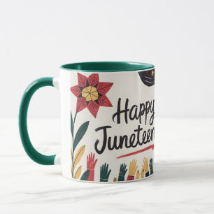Happy Juneteenth Colorful Freedom Day Design Tasse