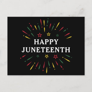 Happy Juneteenth feiert Schwarze Unabhängigkeit Postkarte