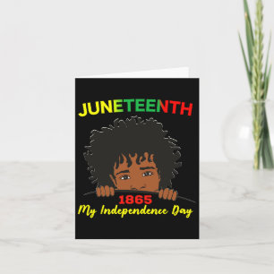 Happy Juneteenth Independence Teen Youth Afro Loca Karte