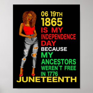 Happy Juneteenth ist mein Unabhängigkeitstag frei Poster