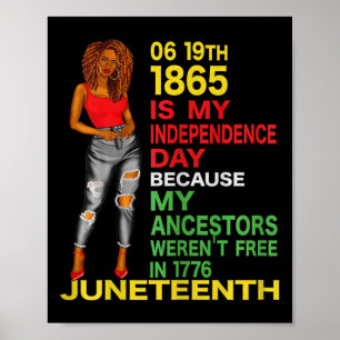 Happy Juneteenth ist mein Unabhängigkeitstag frei  Poster