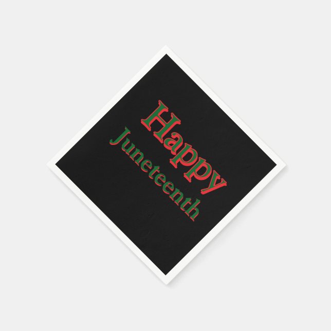 HAPPY JUNETEENTH NAPKINS SERVIETTE (Ecke)
