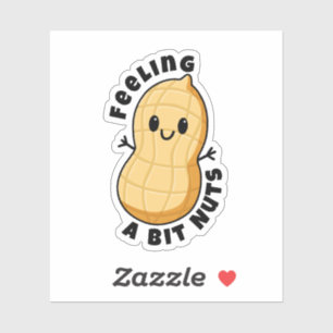 Happy Kawaii Peanut Cartoon - Gefühl ein bisschen  Aufkleber