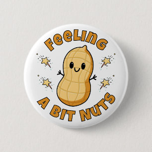 Happy Kawaii Peanut Cartoon - Gefühl ein bisschen  Button