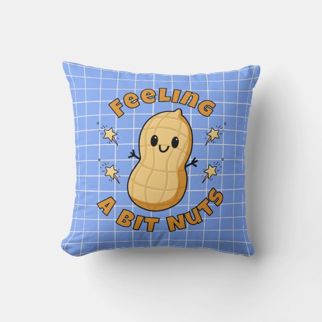 Happy Kawaii Peanut Cartoon - Gefühl ein bisschen  Kissen (Vorderseite)