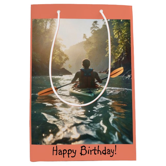 Happy Kayaking Mittlere Geschenktüte (Vorderseite)
