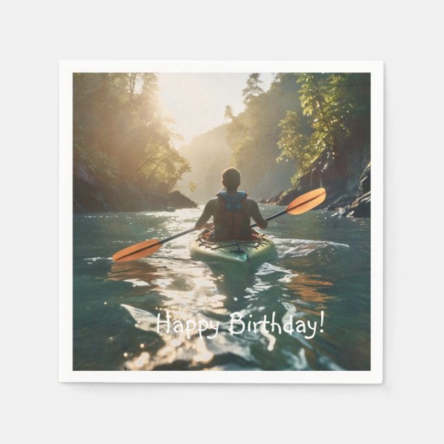 Happy Kayaking Serviette (Vorderseite)