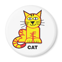 Happy Kids Cat Magnet