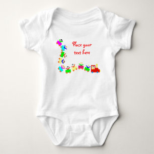Happy Kids Train Baby Strampler