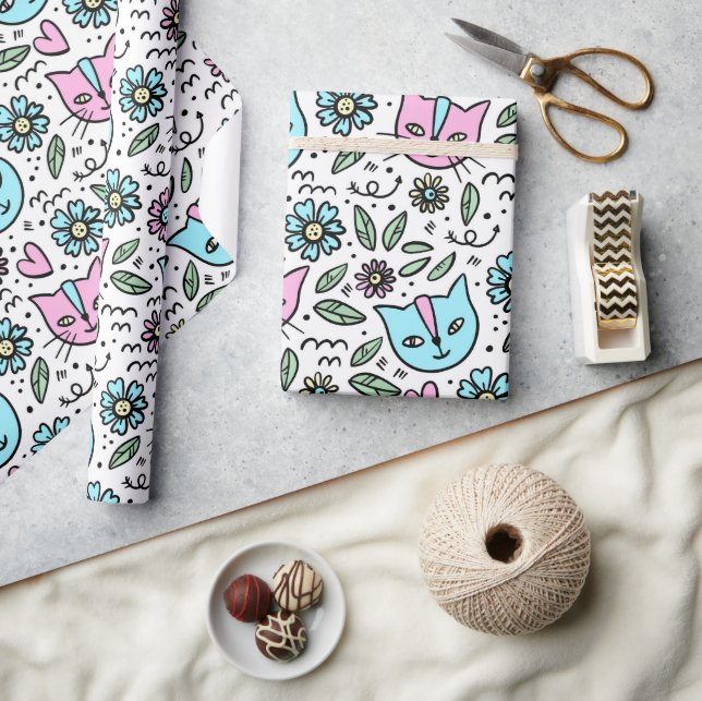 Happy Kittens Geschenkpapier (Kunsthandwerk)