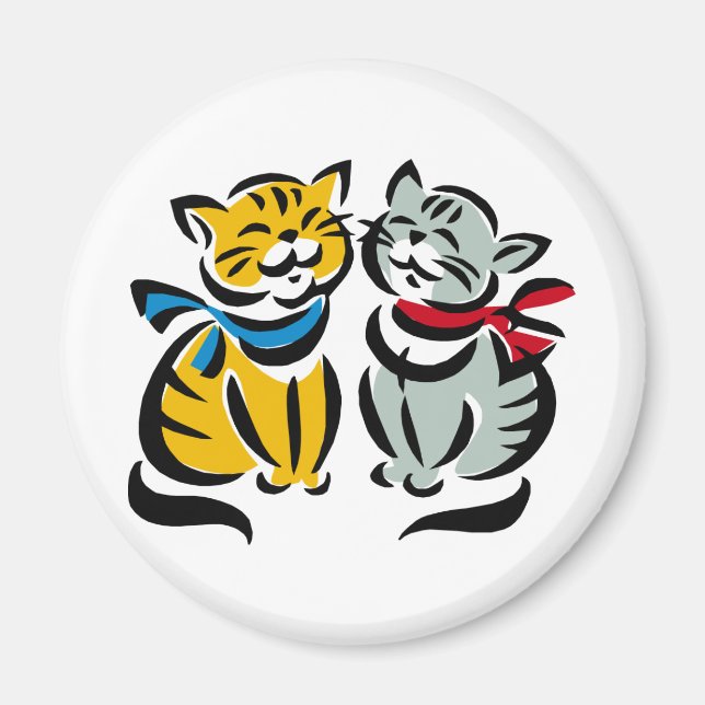 Happy Kittens Magnet (Vorne)