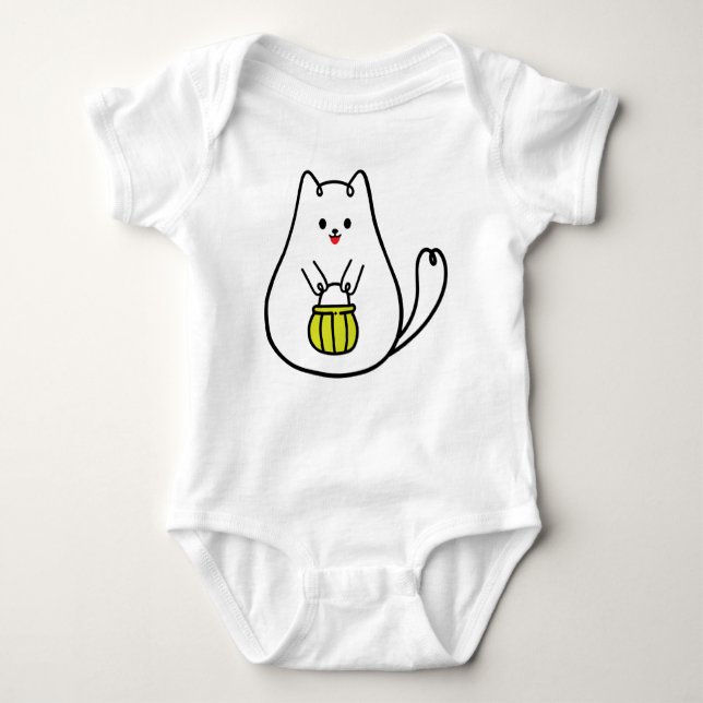 Happy Kitty Baby Bodysuit Baby Strampler (Vorderseite)