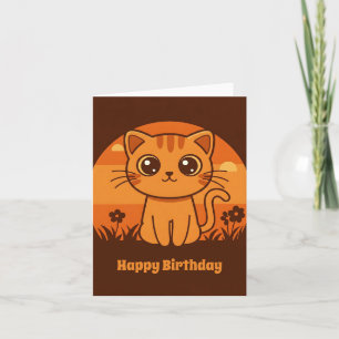 Happy Kitty Birthday - individuell anpassbar Karte